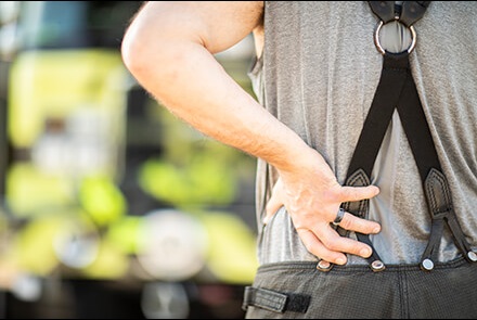 man with lower back pain